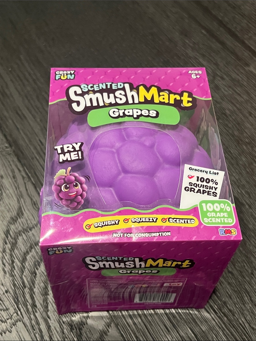 Scented SmushMart Grapes Squishy Toy - Purple